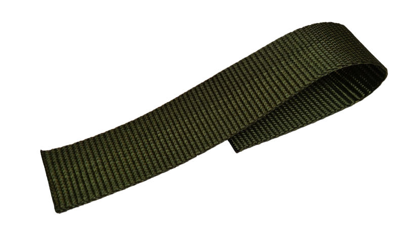 Water resistant webbing olive green 25mm 13kN